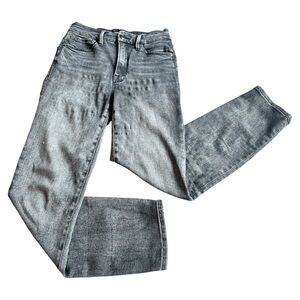 Good American Faded Black Straight Leg Jeans Size 2